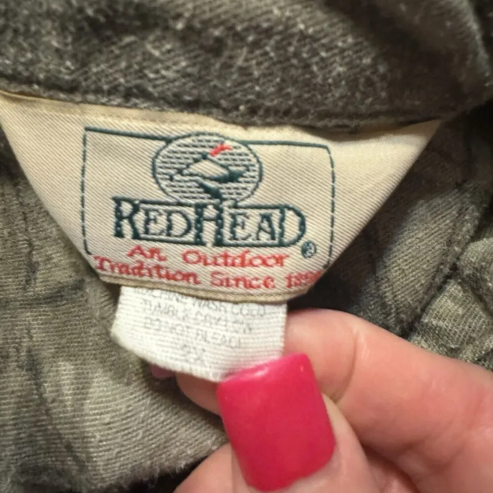 Vintage Redhead Shirt‎ Mens 2XL Realtree Hardwoods Camo Outdoor Hunting USA Made - Picture 3 of 6